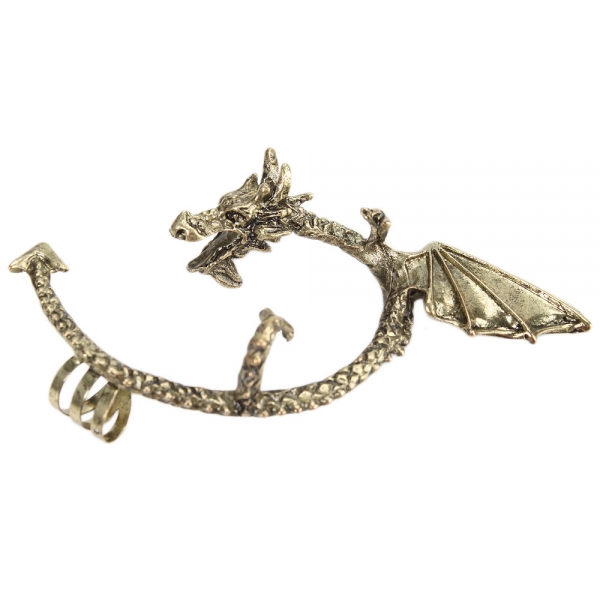 Punk Style Atmosphere Eastern Dragon Ear Hook Bronze